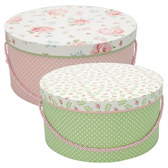 Storage box round Meryl mega white set of 2 L