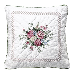 Pudebetræk Aurelia white w/broderi 40x40cm