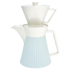 Kaffekande m. filter Greengate Alice pale blue