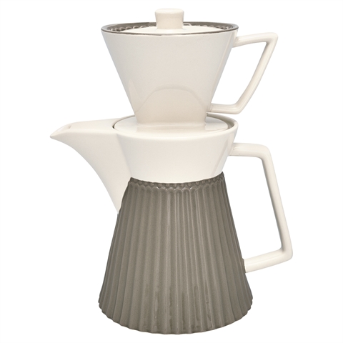 Coffee pot w/filter Alice warm grey - 1 stk tilbage!