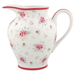 Creamer round Flora white