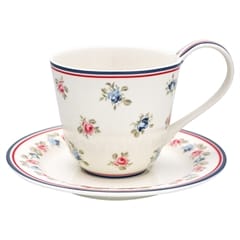 Cup & saucer Hailey white