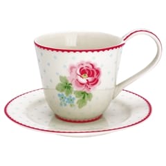 Cup & saucer Lily white