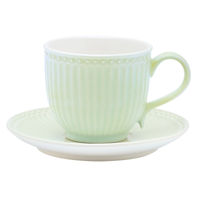 Cup & saucer Alice pale green