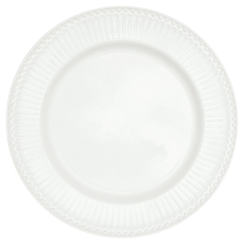 Dinner plate Alice white