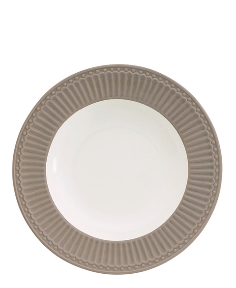 Deep plate Alice warm grey