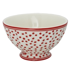 French bowl medium Dot white