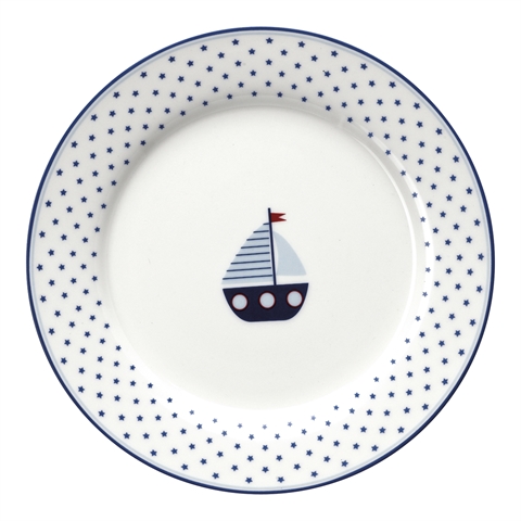 Kids plate Noah blue