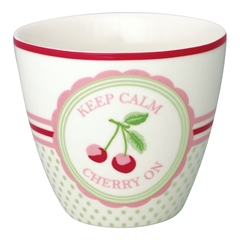 Latte cup Cherry mega white