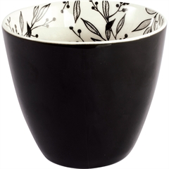 Latte cup black Drew inside