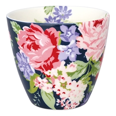 Latte cup Rose dark blue