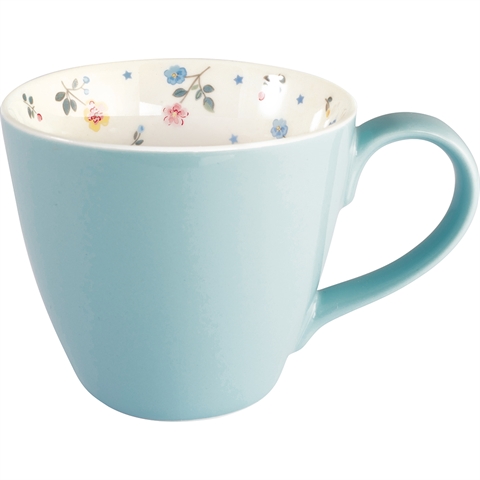 Mug pale blue Adelena inside