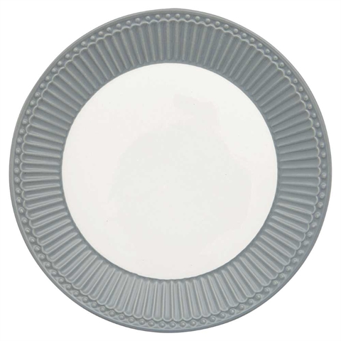 Plate Alice stone grey