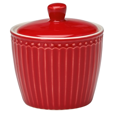 Sugar pot Alice red