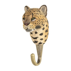 Knage  - Leopard (håndskåret i træ) - DekoHook