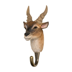 Knage  - Eland antilope (håndskåret i træ) - Dekohook