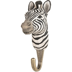 Knage  - Zebra (håndskåret i træ) - DekoHook