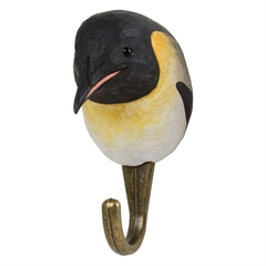 Knage  - Pingvin (håndskåret i træ) - Dekohook