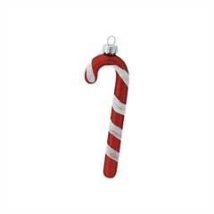 Ornament glass Candy cane red set of 2