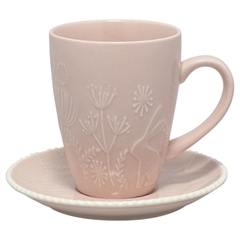 Cup & saucer Evy pale pink