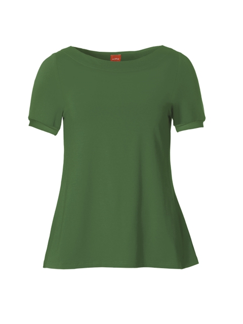 DUALBERTA BASIC SHORT SLEEVE PINEGREEN - du Milde bluse