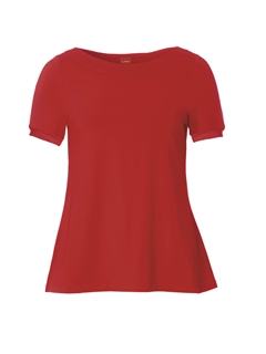 DUALBERTA BASIC SHORT SLEEVE RED - du Milde bluse