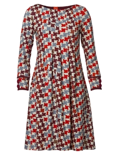 DUALMINAS COLOURFUL HOUNDSTOOTH - du Milde kjole