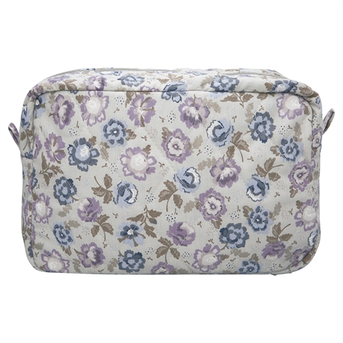 Cosmetic bag large Beatrice pale grey