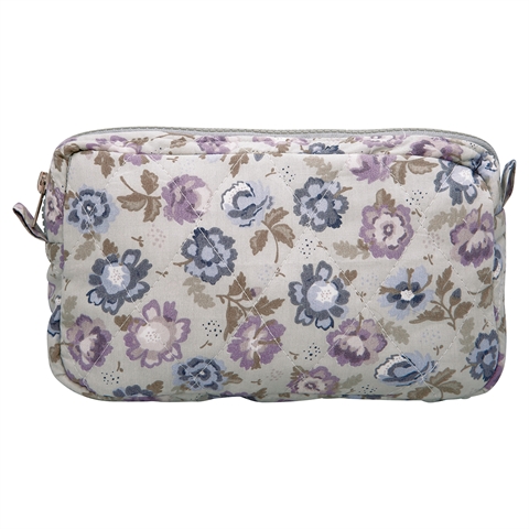 Cosmetic bag medium Beatrice pale grey