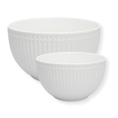 Serving bowl Alice white set of 2