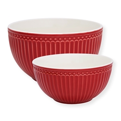 Serving bowl Alice red set of 2