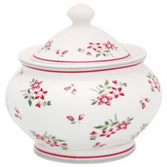 Sugar pot round Avery white