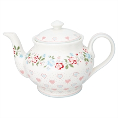 Teapot round Sonia white