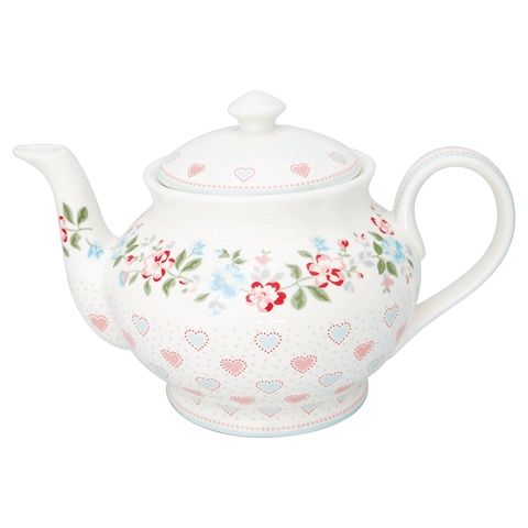 Teapot round Sonia white