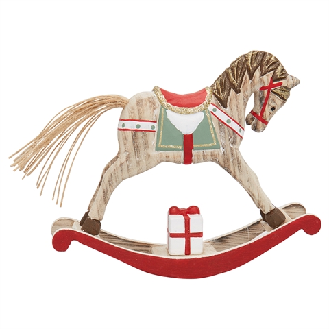 Decoration rocking horse red medium