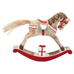 Decoration rocking horse red small