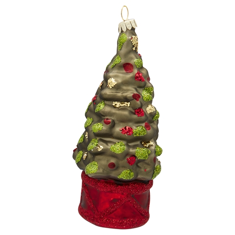 Ornament glass Christmas tree green