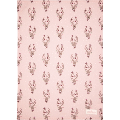 Tea towel Dina pale pink