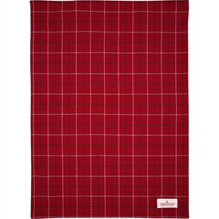 Tea towel Lyla check red