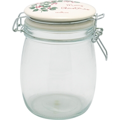 Storage jar Merry christmas white 0,75L