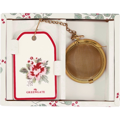 Tea infuser Charline white w/chain