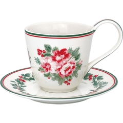 Cup & saucer Charline white