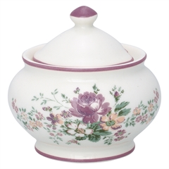 Sugar pot round Marie dusty rose