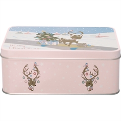 Rectangular box Bambi pale pink - H: 7 cm L: 18 cm B: 13 cm