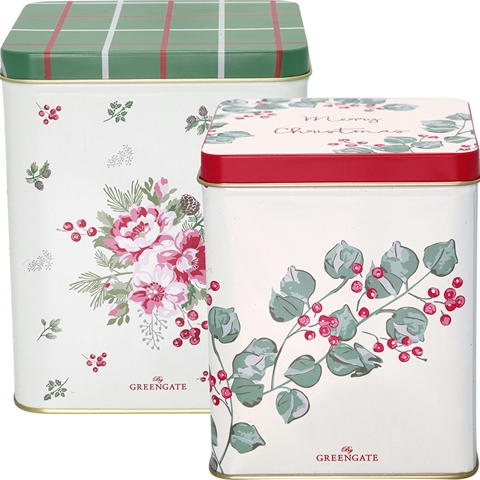 Square box Charline white, set of 2pcs