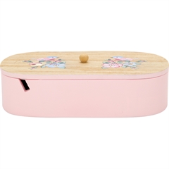 Storage box Ellie pale pink medium - H: 7 cm L: 23 cm