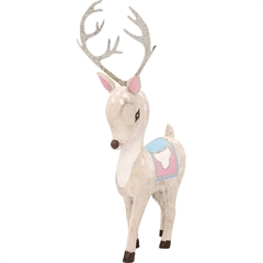 Decoration Bambi white small - H: 23 cm