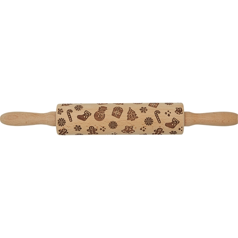 Rolling pin Christmas mix - H: 6 cm L: 38 cm