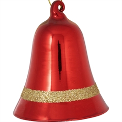 Bell glass Charline red hanging