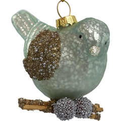 Ornament glass Bird mint